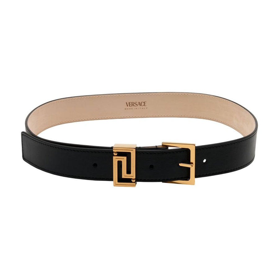Versace Calfskin belt in black