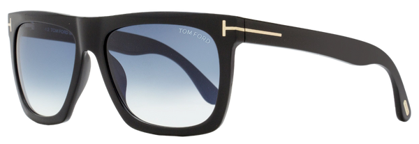 Tom Ford Rectangular Sunglasses Tf513 Morgan 01w Black 57mm Ft0513 Plastic (acetate)