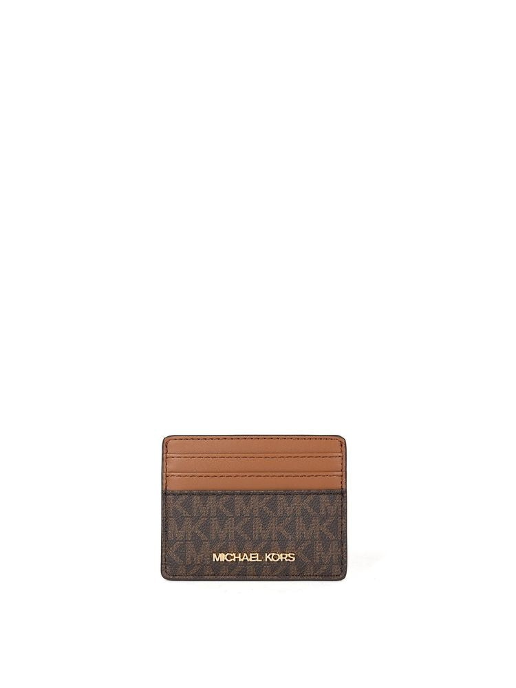 Michael Kors 89.4% Coated Canvas card case in brown