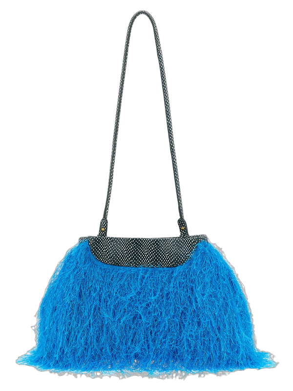 Dries Van Noten 100% polyester shoulder bag in blue