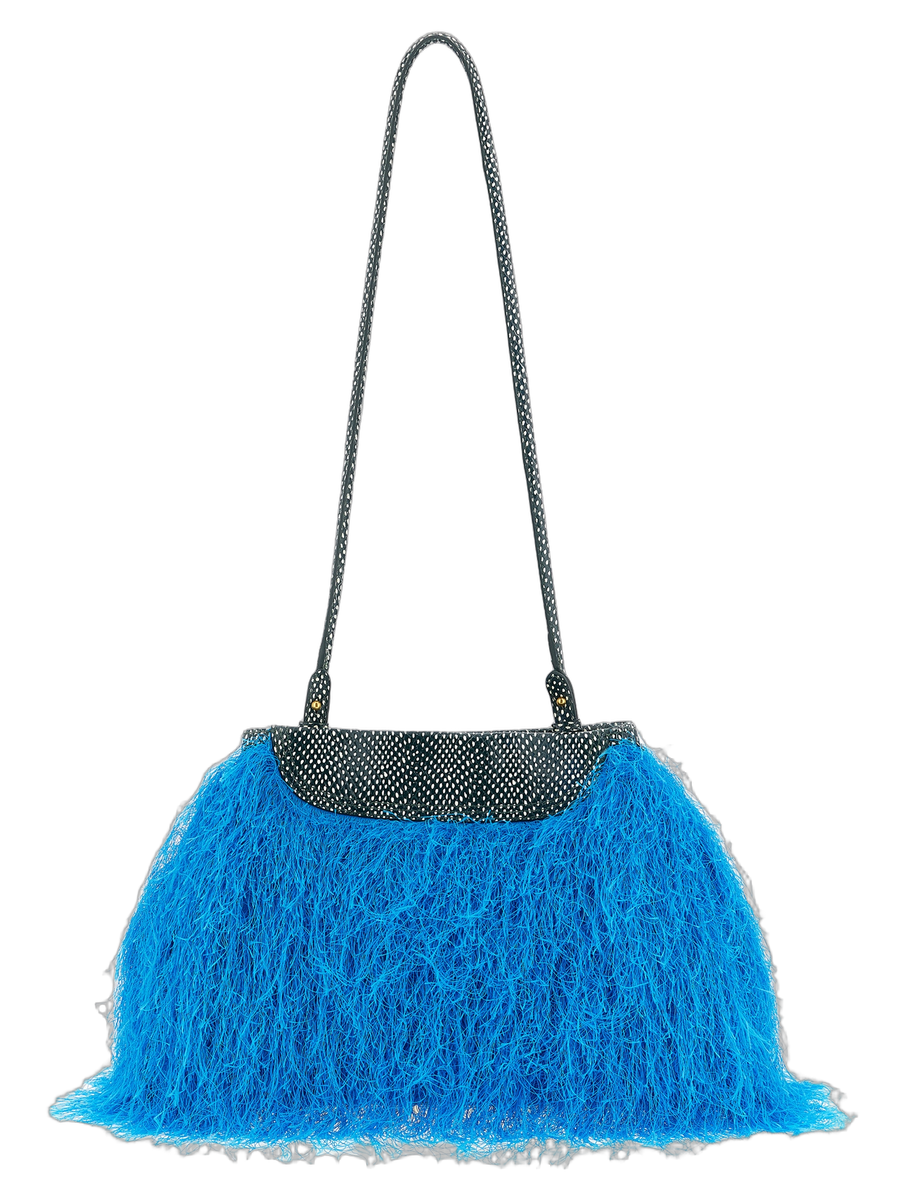 Dries Van Noten 100% polyester shoulder bag in blue