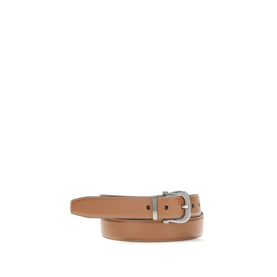 Ferragamo 100% Calf Leather Bos Taurus belt in brown