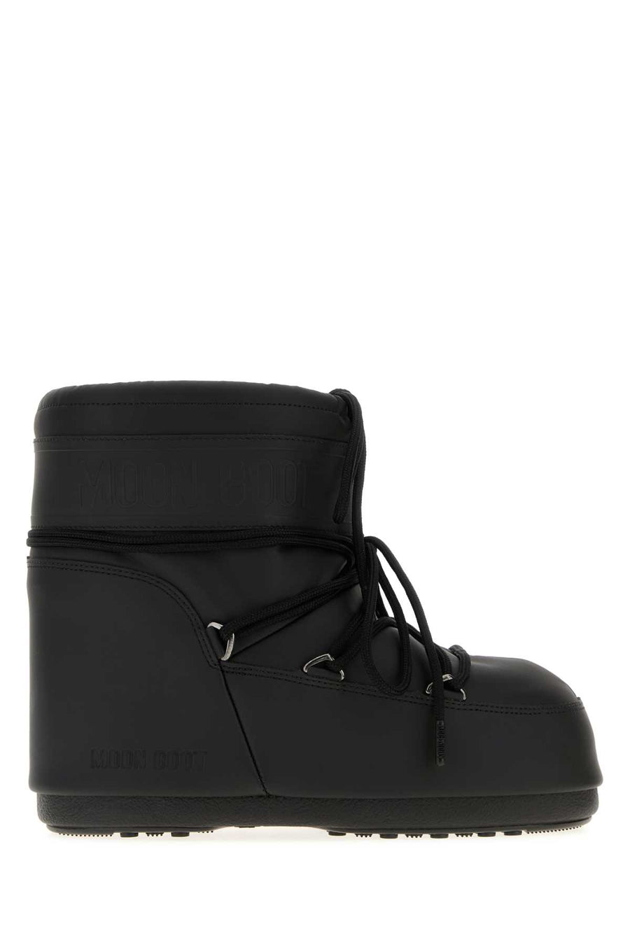 Black Synthetic Leather Icon Low Ankle Boots Stivali