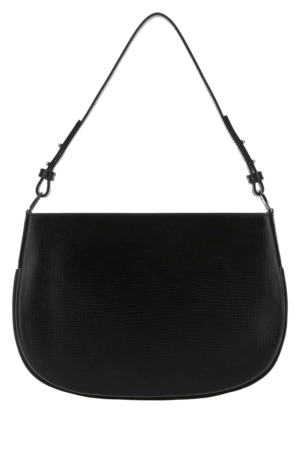 By Far Exterior: 100% Bovine leather; Lining: 100% Cotton; Finishing: Silver metal shoulder bag in black