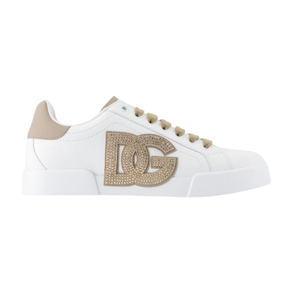 Dolce&Gabbana Calfskin sneaker in white