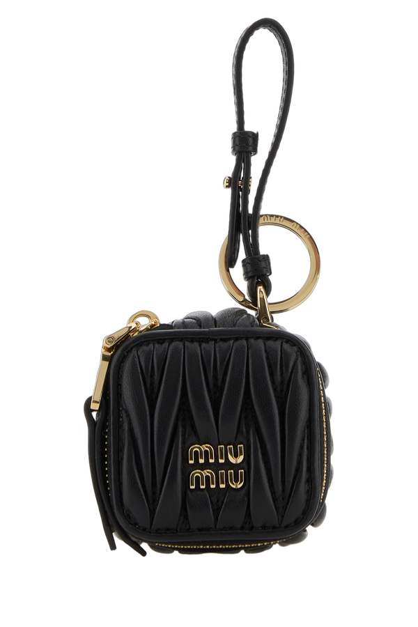 Miu Miu Lambskin leather coin purse in black