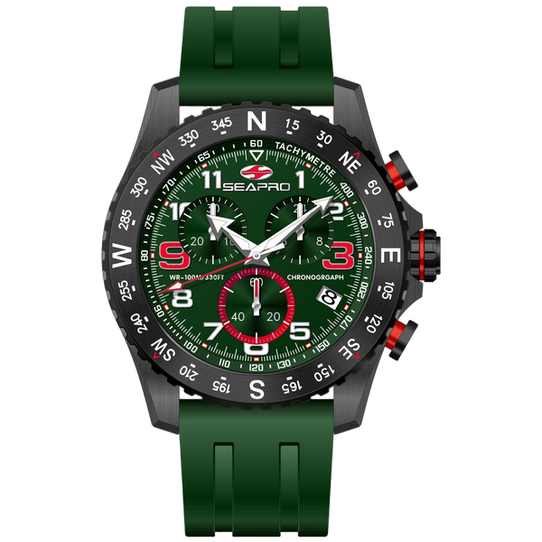 Seapro Stainless steel case watch in green