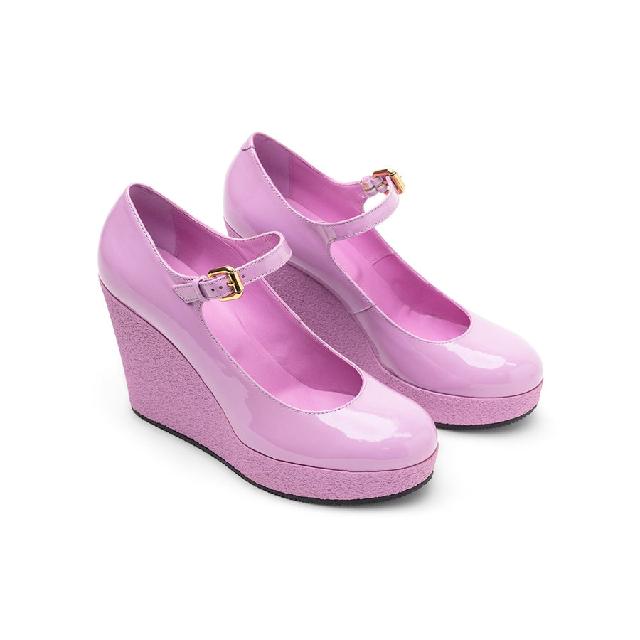 Hogan Leather wedge pump in pink
