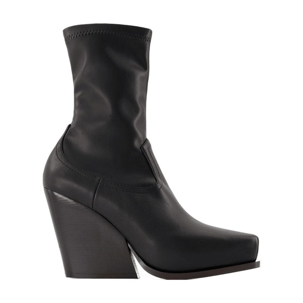 Stella McCartney Synthetic leather heel boot in black