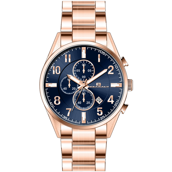 Oceanaut Stainless steel case and bracelet watch in rose gold