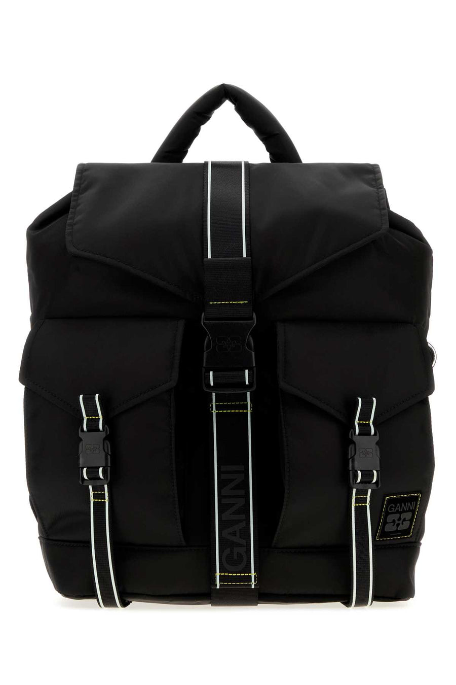 Ganni Sport 100% Nylon exterior backpack in black
