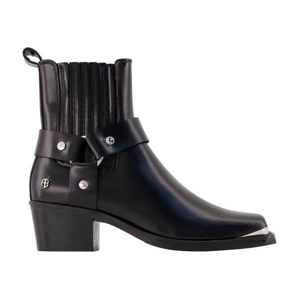 Anine Bing calfskin ankle boot in black