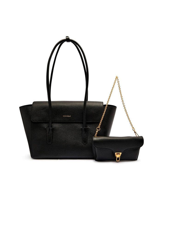 Coccinelle Cowhide tote bag in black