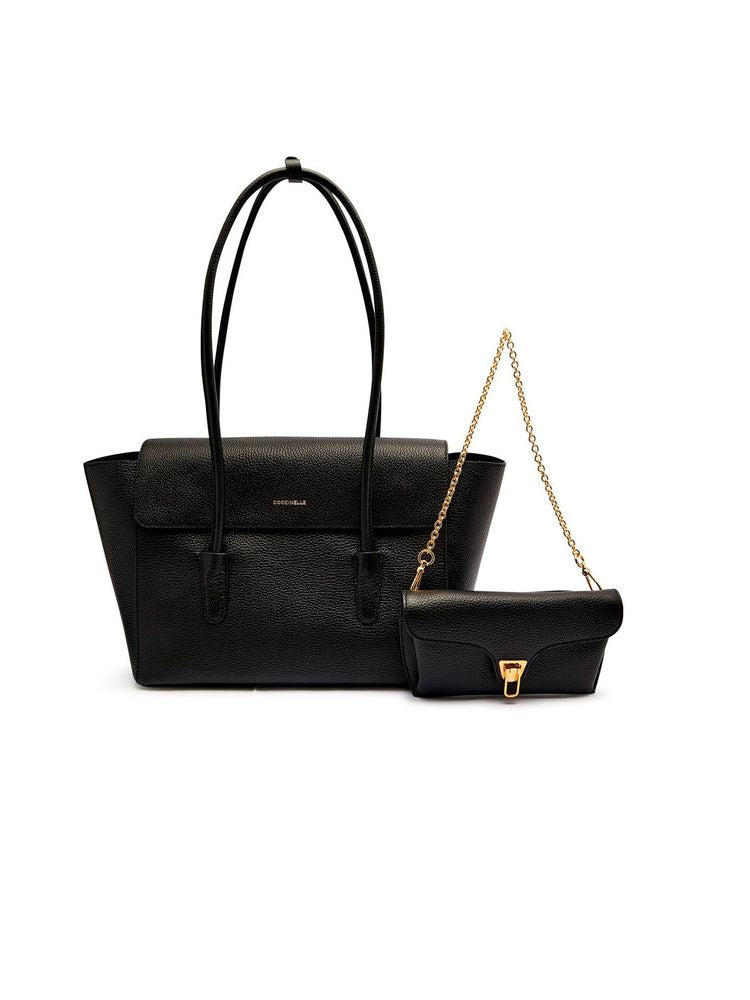 Coccinelle Cowhide tote bag in black