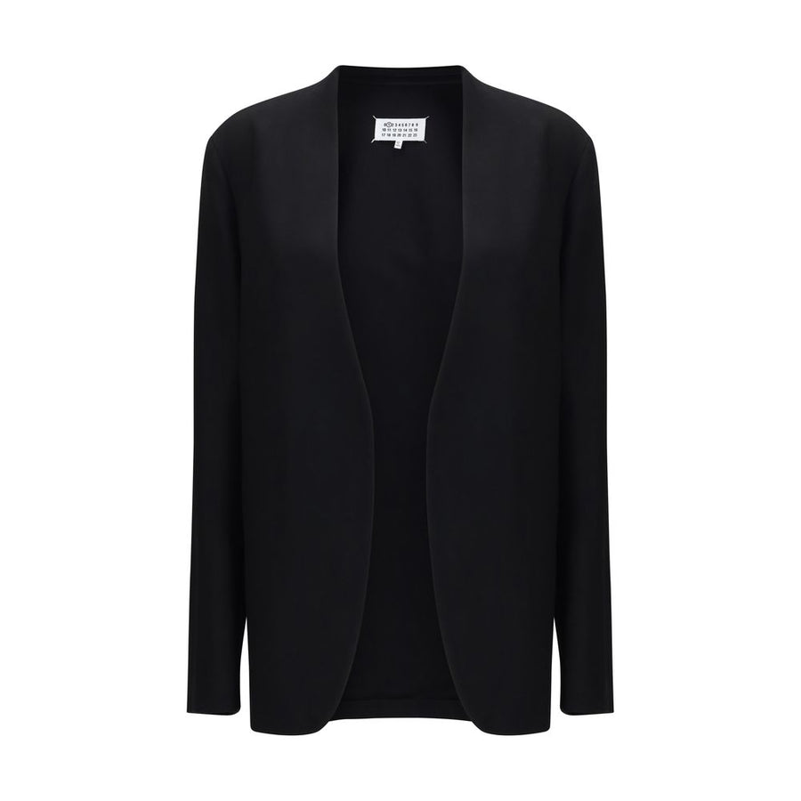 Maison Margiela Outer 100% Fleece Wool Ovis Aries cardigan in black