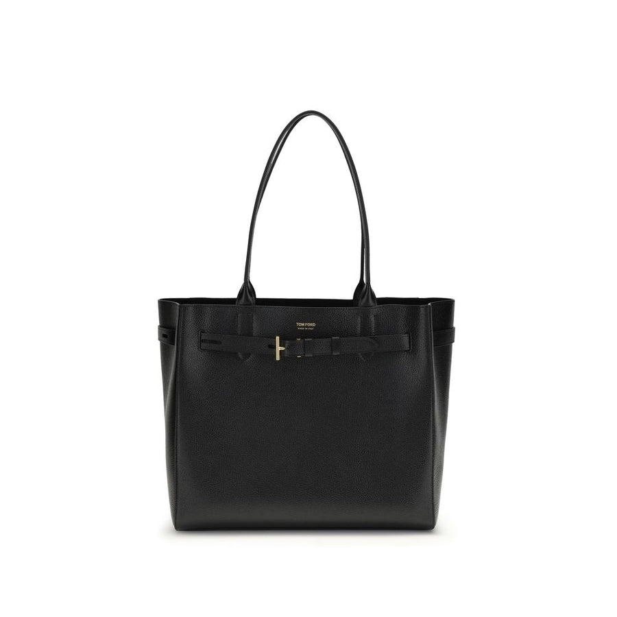 Tom Ford 100% Calf Leather Bos Taurus shoulder bag in black