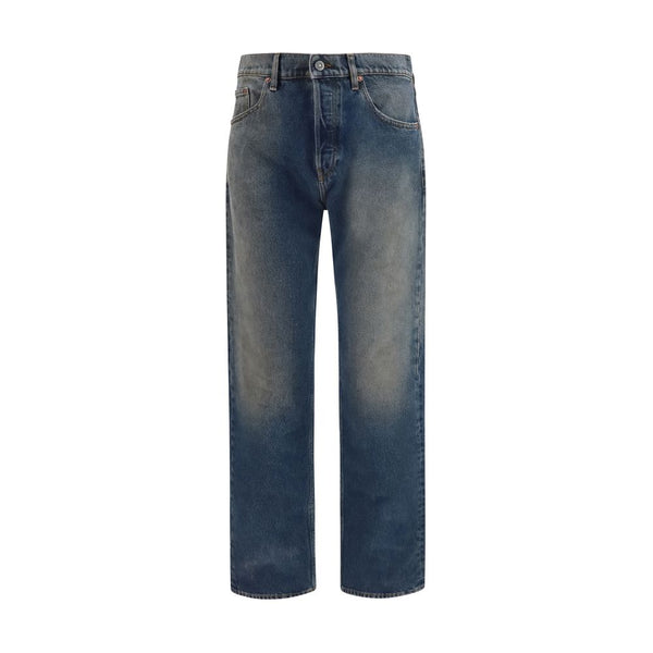 Blue Cotton Relaxed Fit Jeans Clothing