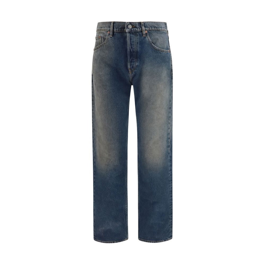 Blue Cotton Relaxed Fit Jeans Clothing