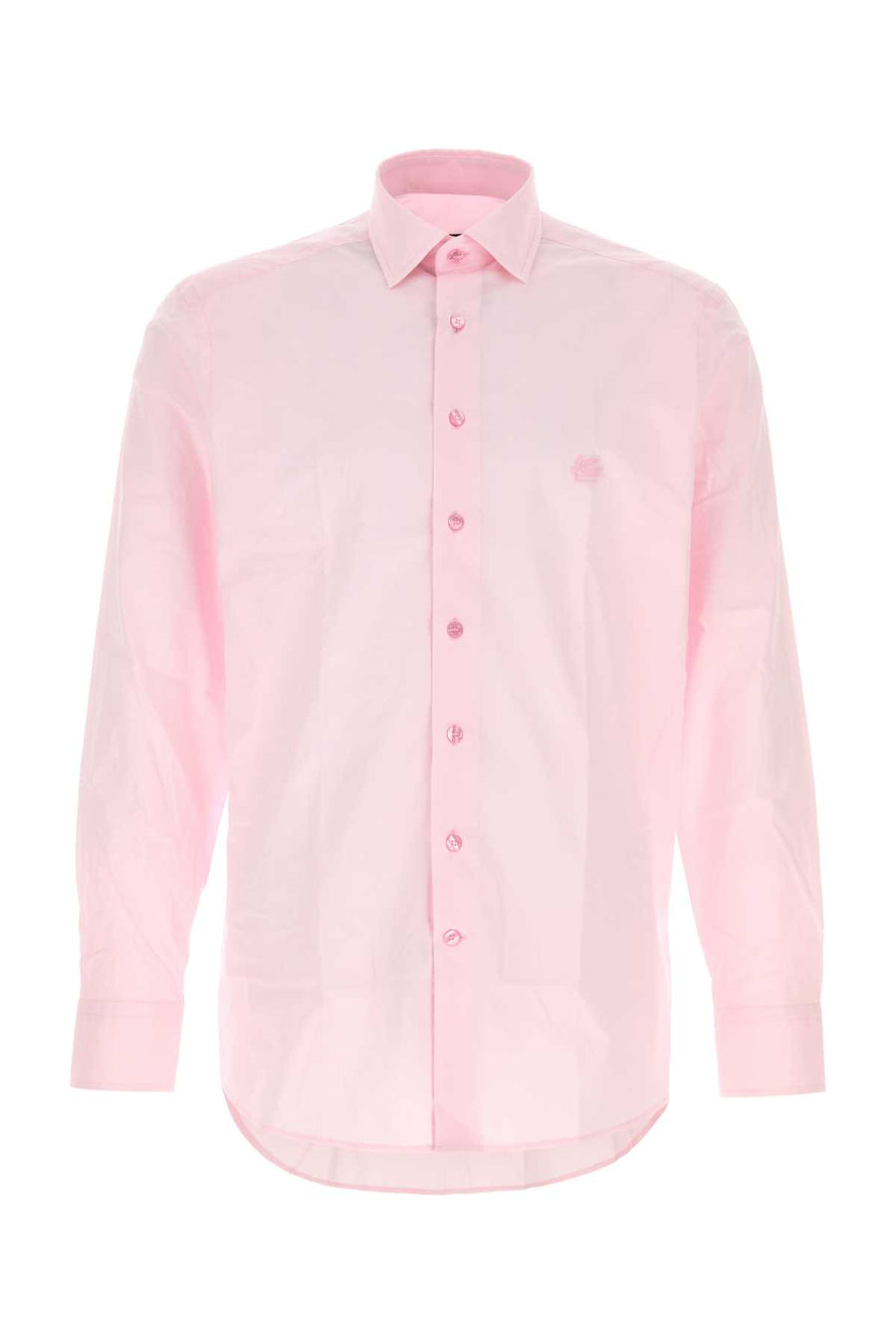 Pastel Pink Stretch Poplin Shirt F0043 Exterior: Cotton Elastane Camicie