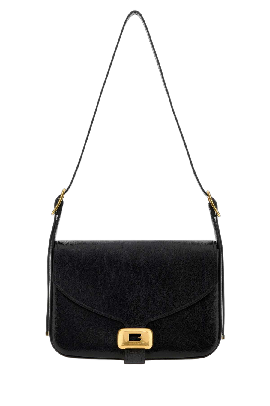 Balenciaga Exterior: 100% Lamb Lining: 100% Lamb Finishing: Golden metal shoulder bag in black