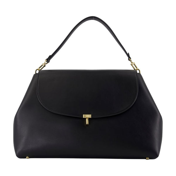 Toteme calfskin shoulder bag in black
