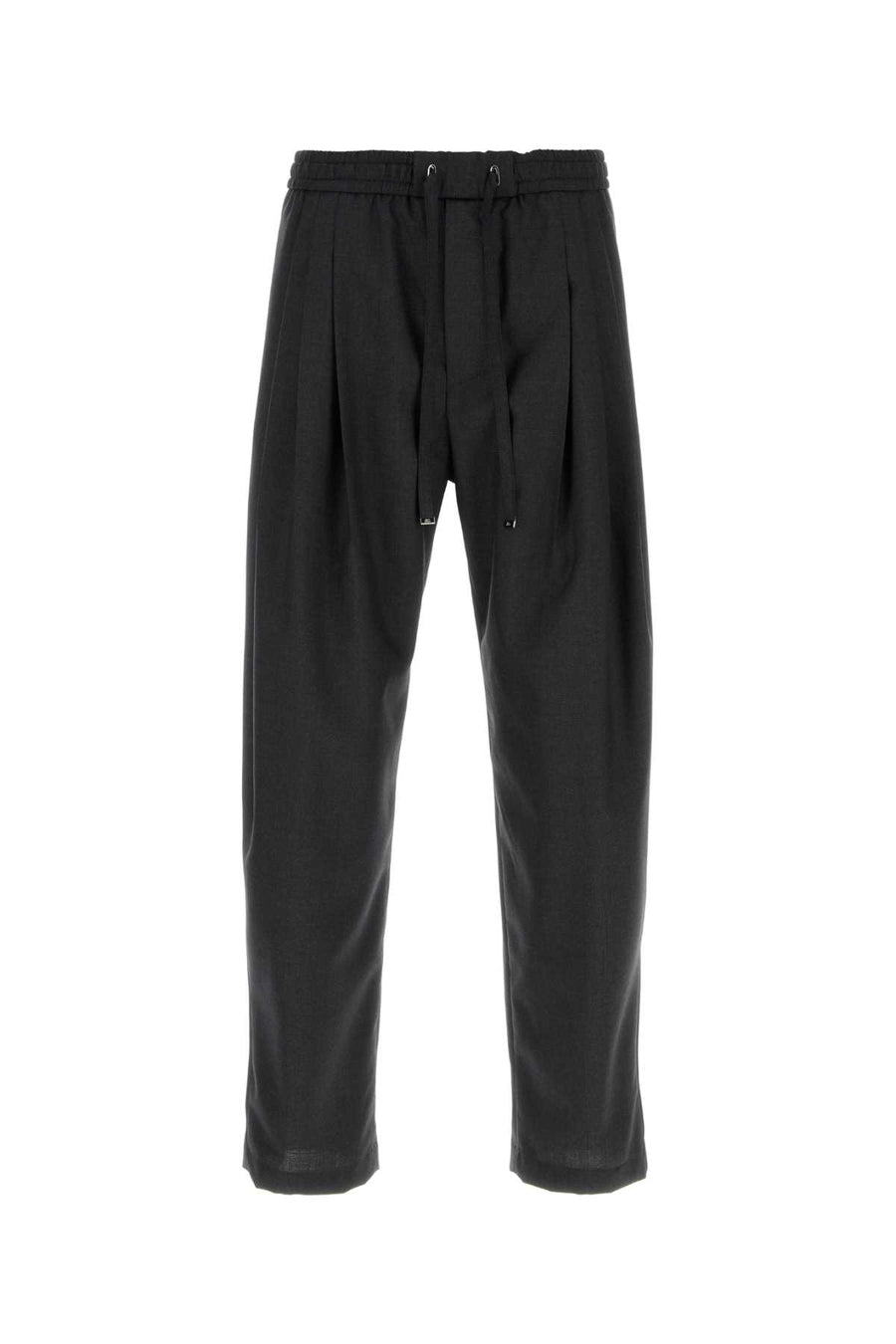 Charcoal Wool Pant Quadrichecktartan Exterior: Virgin Pantaloni