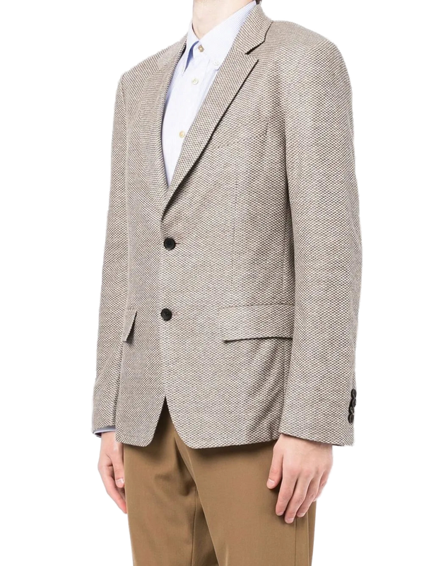 Ferragamo Cotton-linen blend blazer in brown