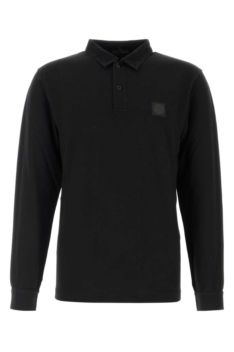 Black Cotton Polo Shirt Exterior