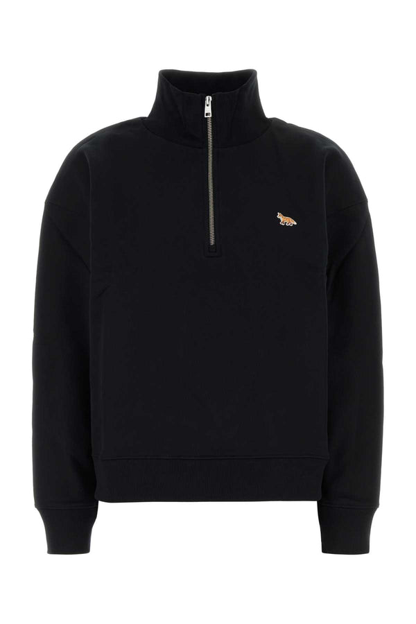 Black Cotton Sweatshirt Exterior: Organic Felpe