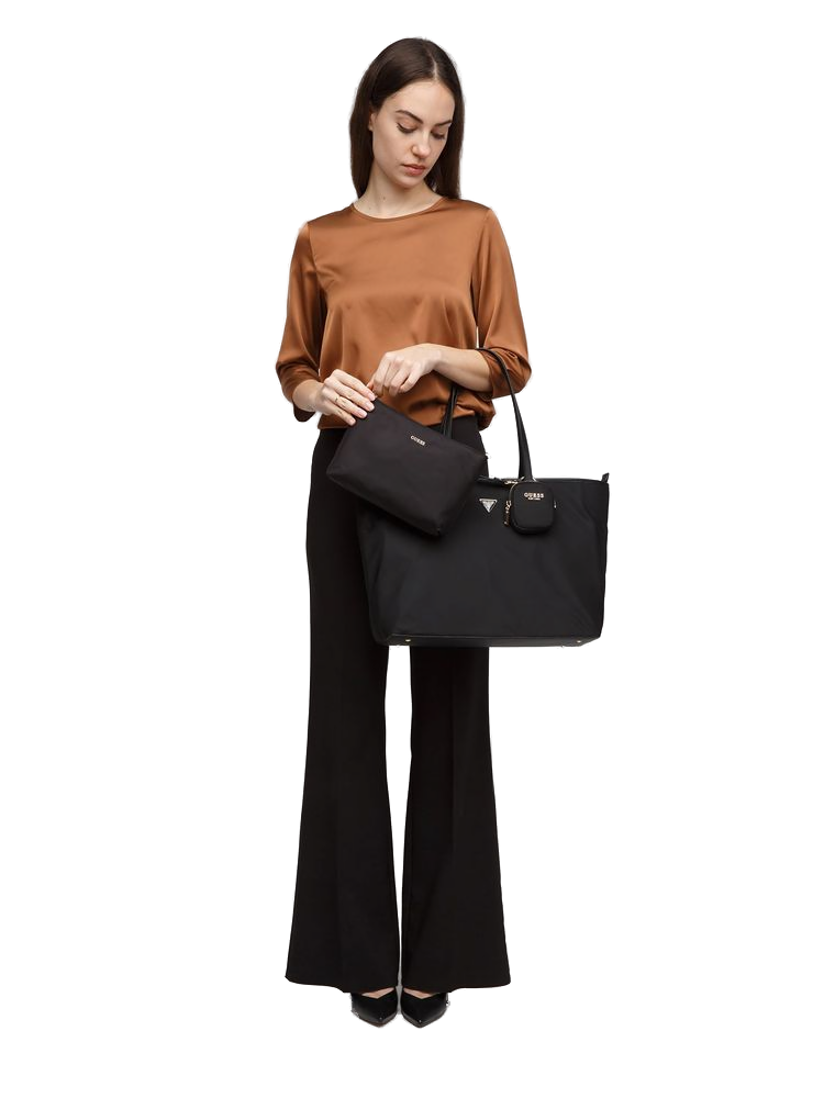 Guess 100% Polyester tote bag in black