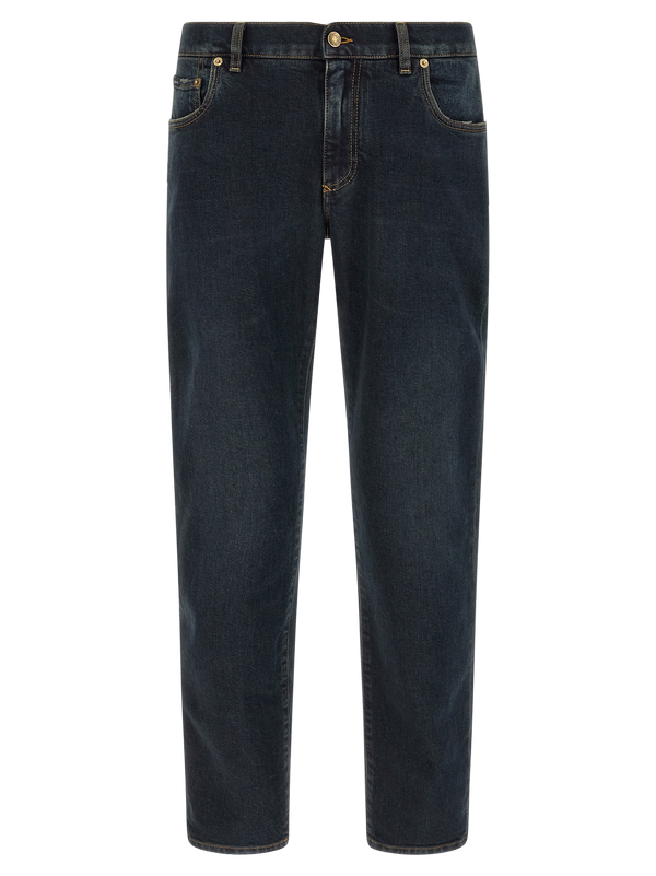 Blue Cotton Skinny Jeans Clothing