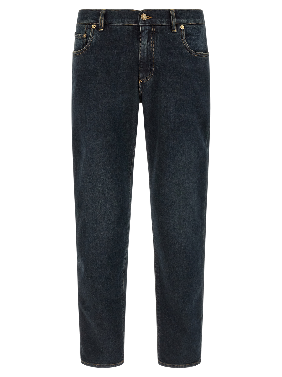 Blue Cotton Skinny Jeans Clothing