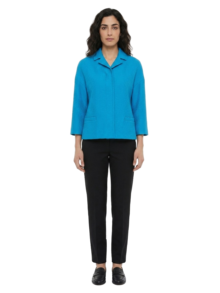 Turquoise Cotton Shell Jacket Clothing