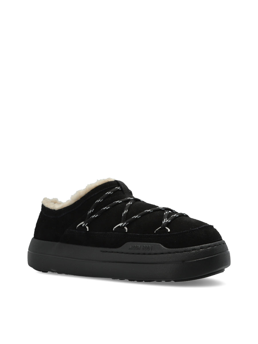 Park Suede Slipper Sneakers Black Shoes >