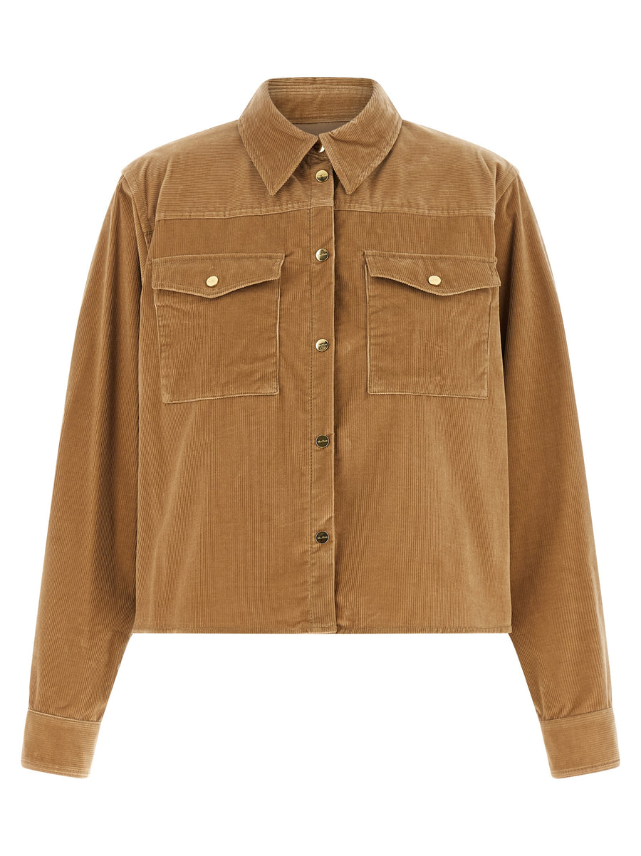 Beige Cotton Denim Jacket Clothing