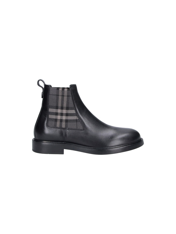 Burberry 70% Calf Leather chelsea boot in black