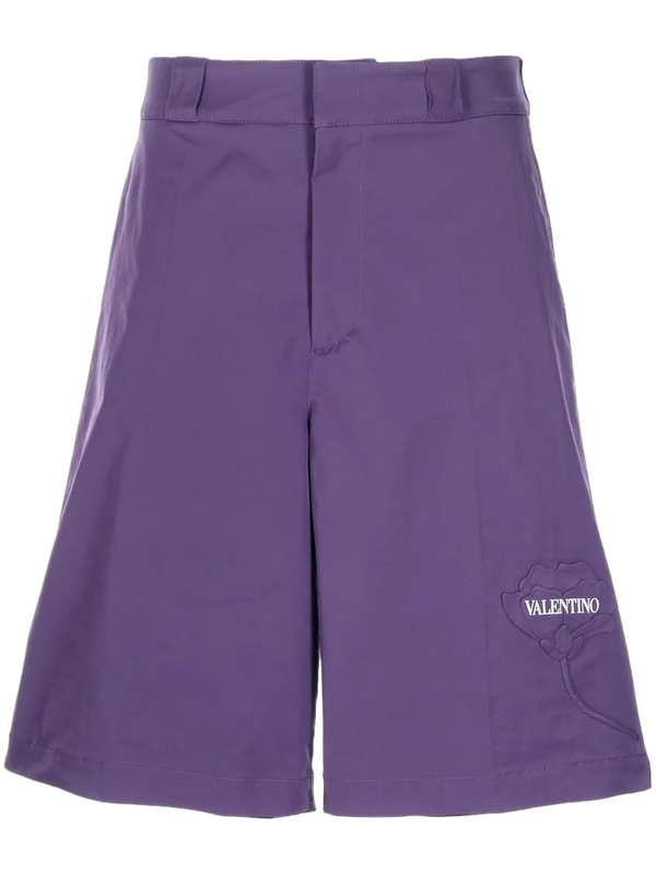 Valentino Cotton shorts in purple