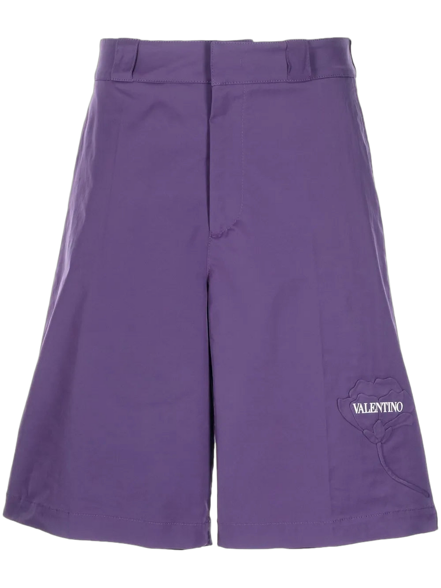 Valentino Cotton shorts in purple