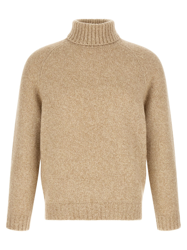 Beige Virgin Wool Cardigan Clothing
