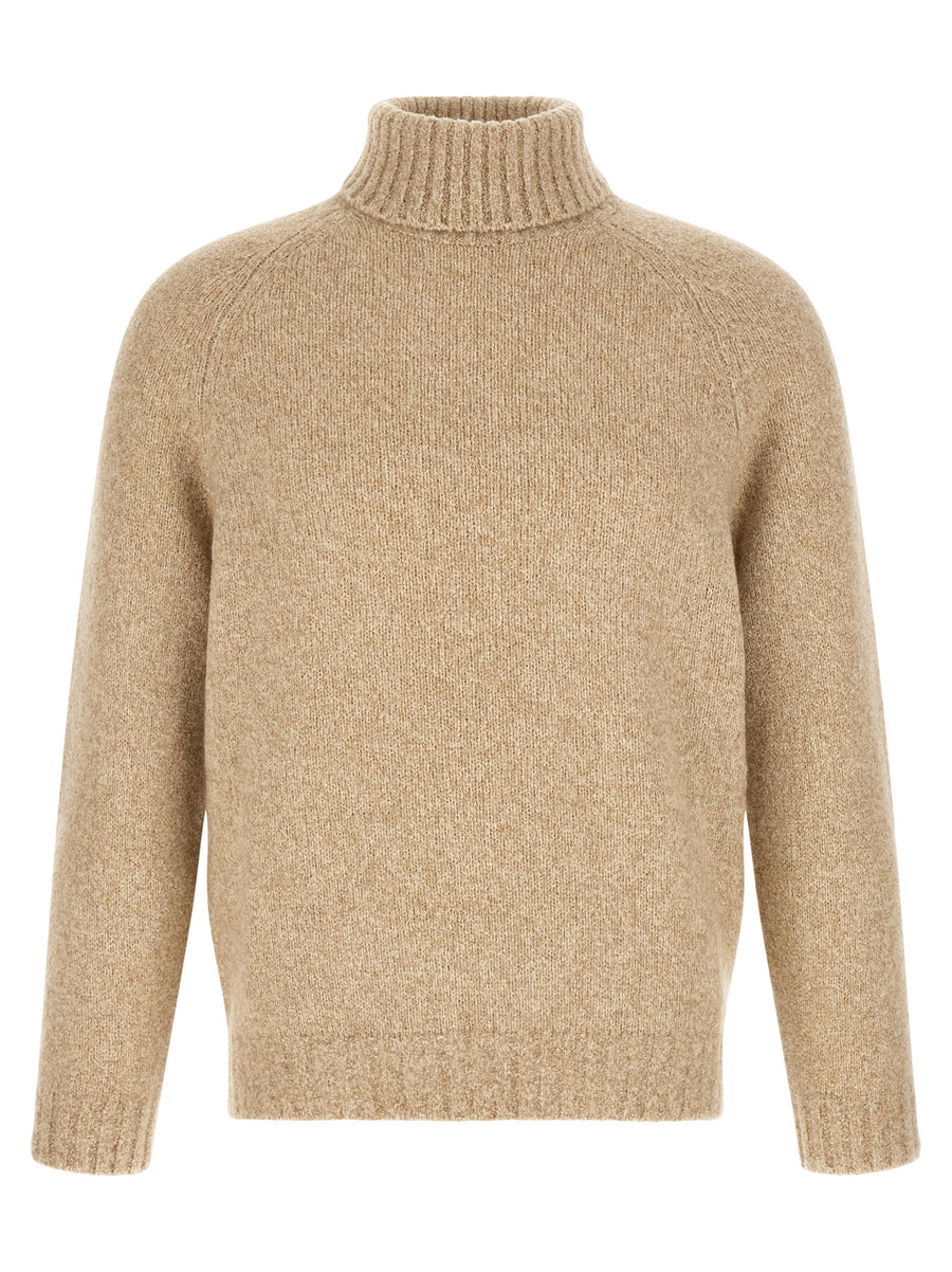 Beige Virgin Wool Cardigan Clothing