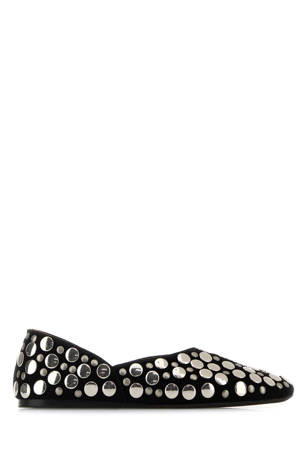 Embellished Suede Jane Ballerinas Black Ballerine
