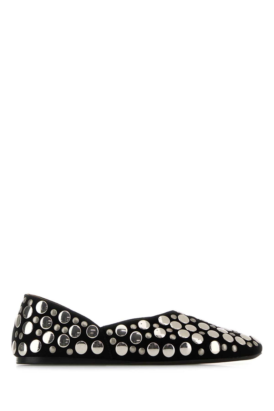 Embellished Suede Jane Ballerinas Black Ballerine