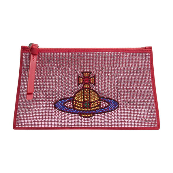 Vivienne Westwood calfskin clutch in pink