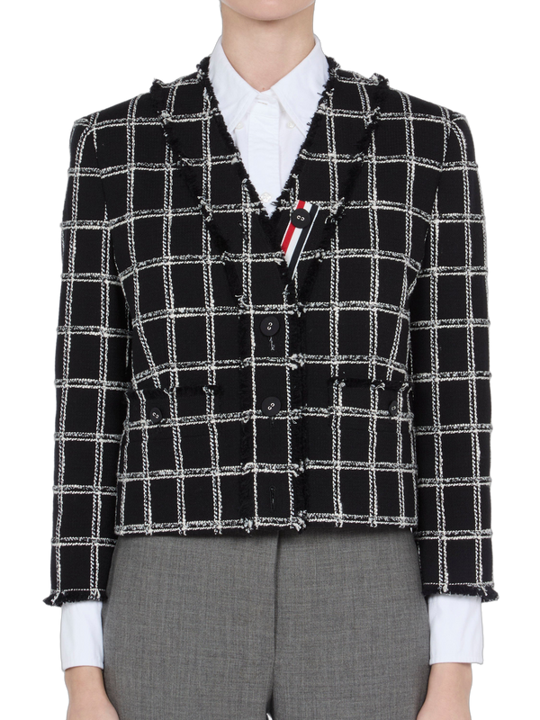 Thom Browne Tweed blazer in black