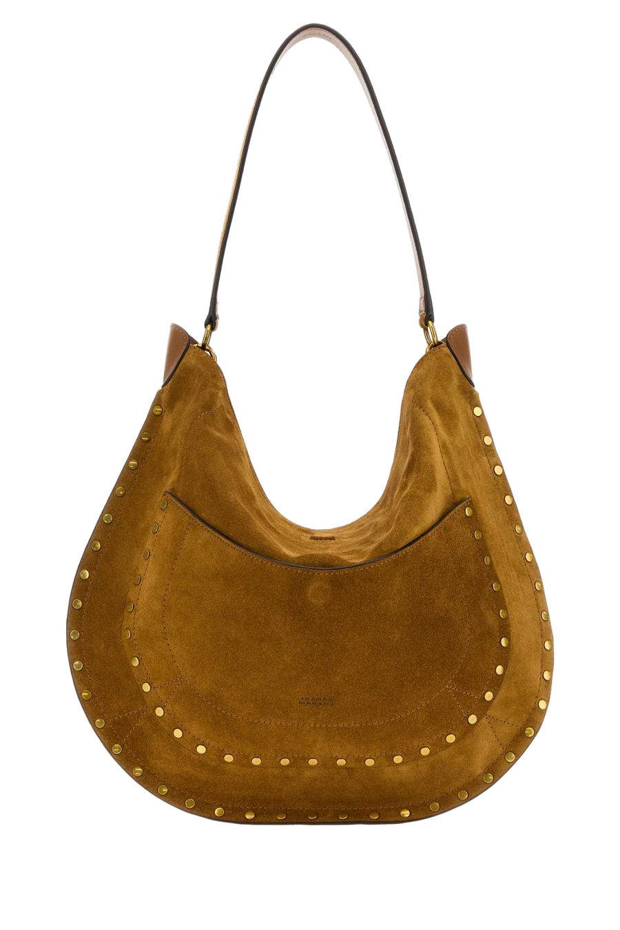 Camel Suede Hobo Pocket Shopping Bag Cognac Borse A Tracolla