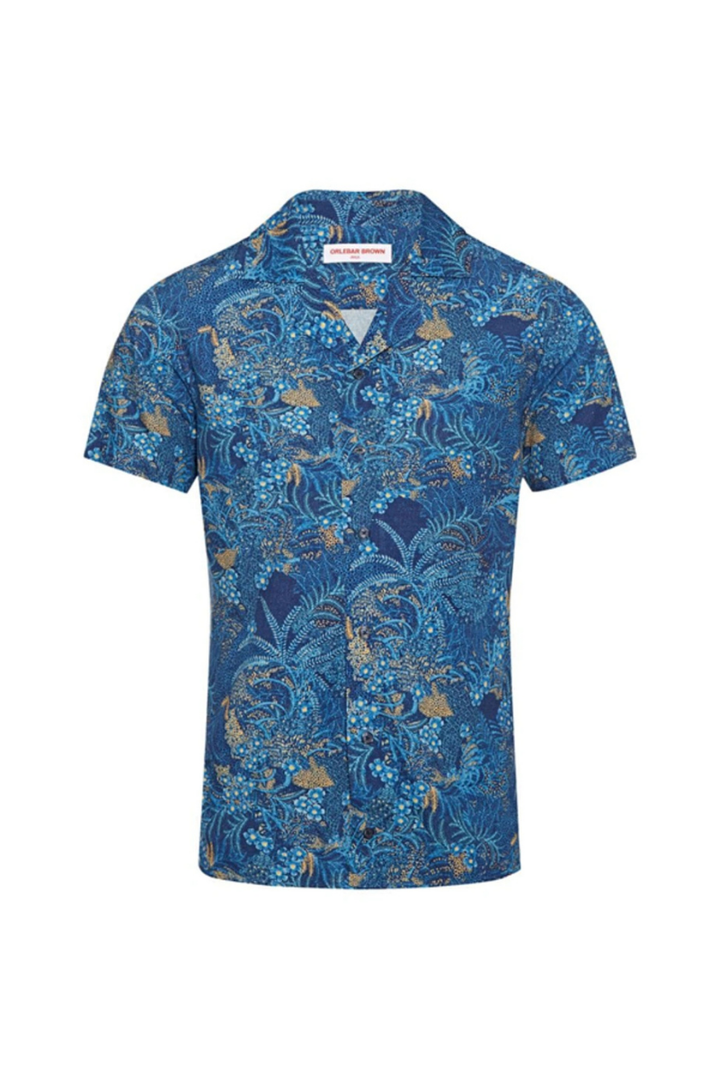 Orlebar Brown 20% Linen shirt in blue