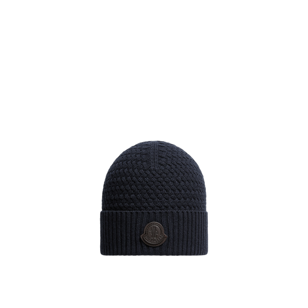 Moncler L2091 Wool blend beanie in navy