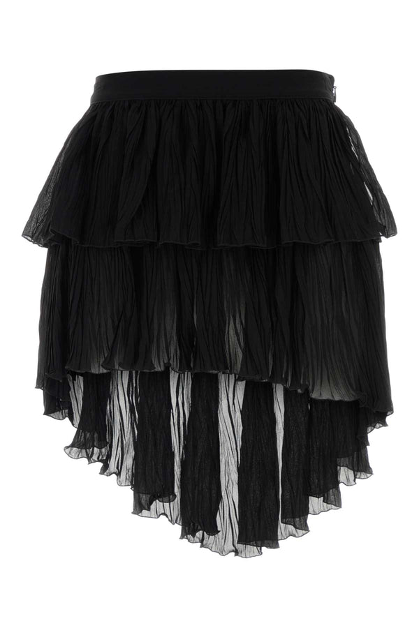 Blumarine Plisset 100% Viscose skirt in black