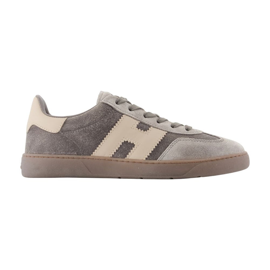 Cool Allacciato H Sneakers - Hogan Leather Grey Goatskin Shoes /