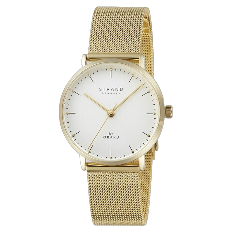 Obaku Stainless steel case watch in gold